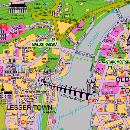 Map Of Lesser Town In Prague Prague Experience