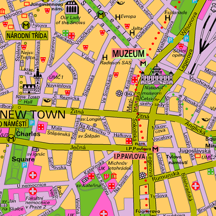 Click to ZOOM OUT to large map of Prague