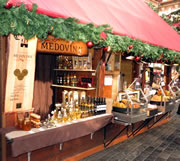 drinks hut at the Prague Christmas Markets