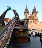 Viewing Platform at Prague Easter Market at Old Town Square
